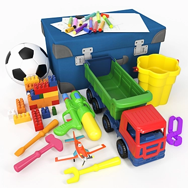 Unfolded Stackable Boys' Toys 3D model image 1 