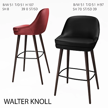 Elegant Walter Knoll Chair 3D model image 1 