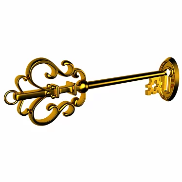 Artisan CNC Decorative Key 3D model image 1 