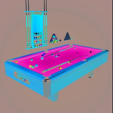 Modern Suite II 8ft Pool Table 3D model image 1 