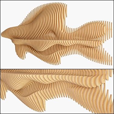 Elegant Parametric Wall Decor 3D model image 1 