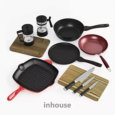 Ultimate Inhouse Kitchen Set 3D model image 1 