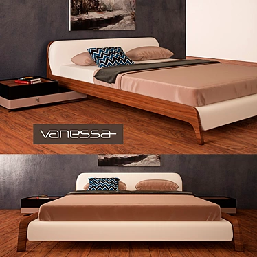 Title: Modern Decina Bed by VANESSA 3D model image 1 