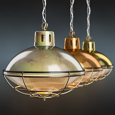 Marlow Industrial Cage Lamp 3D model image 1 