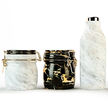 Prized Marble Jar and Bottle 3D model image 1 