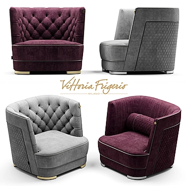 Elegant Frigerio Armchair 3D model image 1 