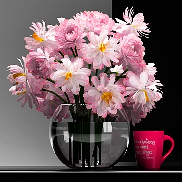 Blooming Delight Flower Set 3D model image 1 