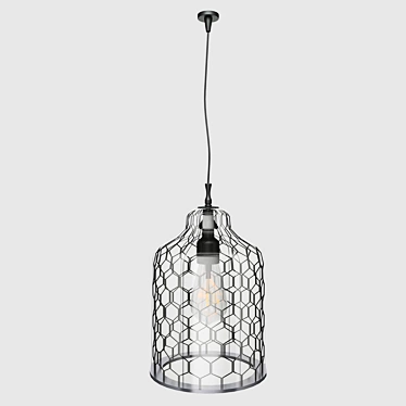 Elegant Glass Ceiling Pendant 3D model image 1 