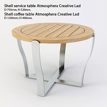 Shell Coffee Table: Atmosphera Creative Lad 3D model image 1 