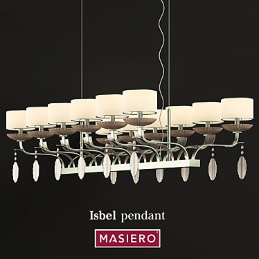 Elegant Glass Chandelier 3D model image 1 