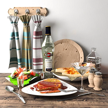 Tasty Table Setting Set 3D model image 1 