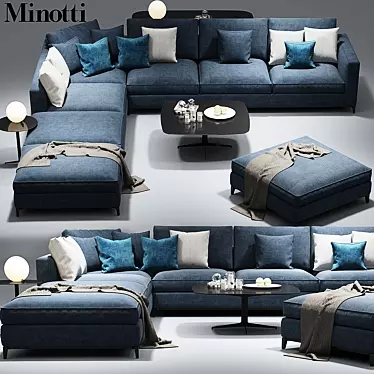 Modern Elegance: Minotti Andersen Sofa 3D model image 1 