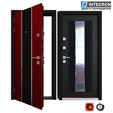 Intecron Premier Metal Door 3D model image 1 