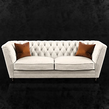 Luxury Chesterfield Sofa 3D model image 1 