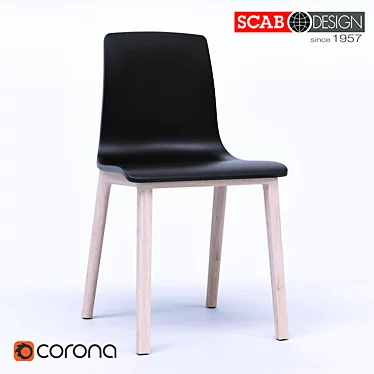 Elegant Smilla Chairs by SCAB DESIGN 3D model image 1 