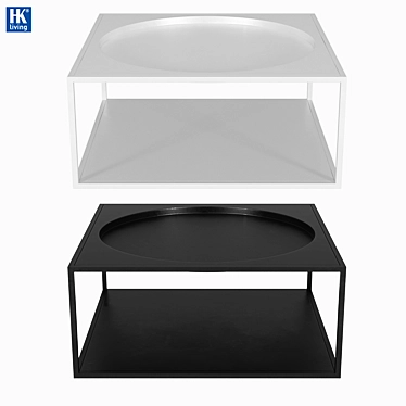 HK Living Steel Coffee Table - Modern Minimalist Design 3D model image 1 