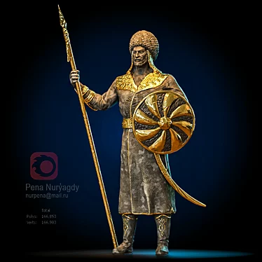 Mert Esger: Turkmen Warrior 3D model image 1 