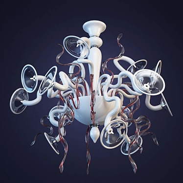 Elegant Spiral Chandelier 3D model image 1 