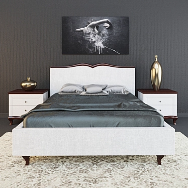 Elegant Milano Bedroom Set 3D model image 1 
