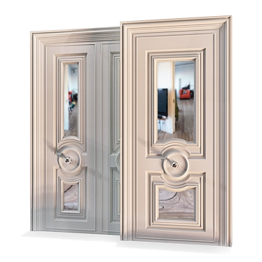 Stylish Solid Wood Doors by Winwood 3D model image 1 