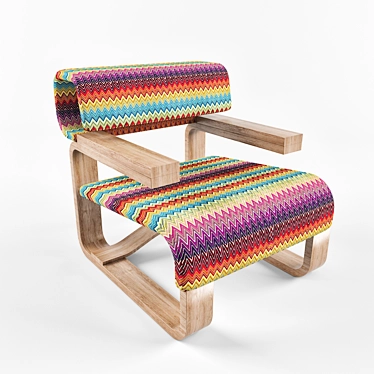 Missoni Daniela Chair: Comfortable and Stylish 3D model image 1 