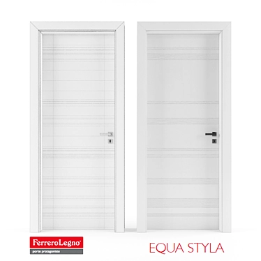 Elegant Equa Styla Door Set 3D model image 1 