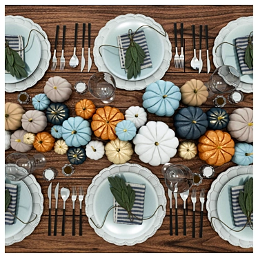 Elegant Tableware Set: Casa de Perrin 3D model image 1 