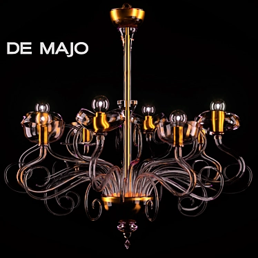 De Majo Aria K8: Exquisite Murano Glass Chandelier 3D model image 1 
