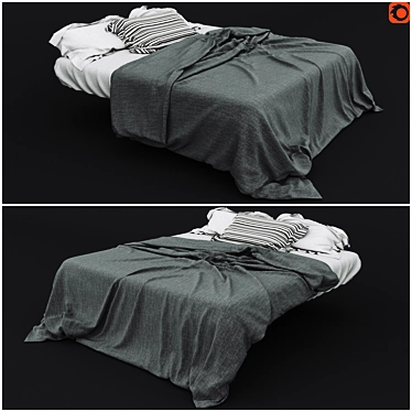 Luxury Bed Linen Set: Corona 3D model image 1 