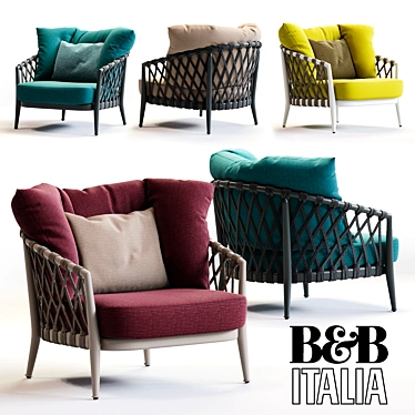 Elegant B&B Italia ERICA Armchair 3D model image 1 