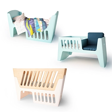 Transformable Cot by Jall&Tofta: Futuristic Design 3D model image 1 