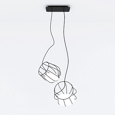 Elegant Glow Chandelier 3D model image 1 