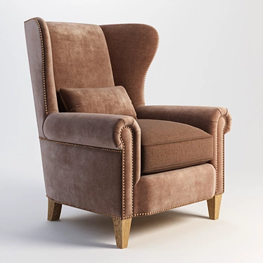 Elegant Malonne Armchair by Gramercy Home 3D model image 1 