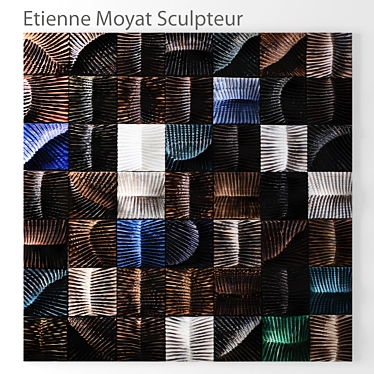 Elegant Sculptural Wall Art 3D model image 1 