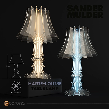 Elegant Acrylic Table Lamp 3D model image 1 