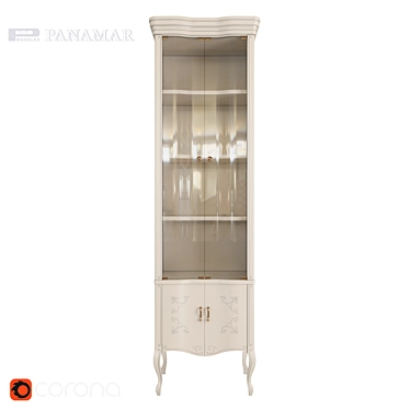 Panamar Natural Wood Bookcase 725.001.P 3D model image 1 