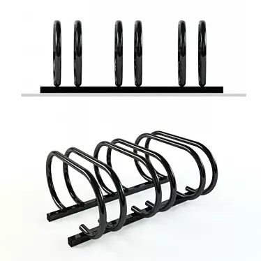  Metal Bike Rack: Exterior & Interior Public Use 3D model image 1 