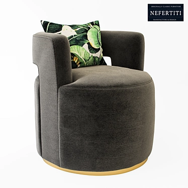 Luxury Daffodil Armchair: Handcrafted Elegance 3D model image 1 