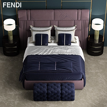 Luxury Fendi Nabucco Bed 3D model image 1 
