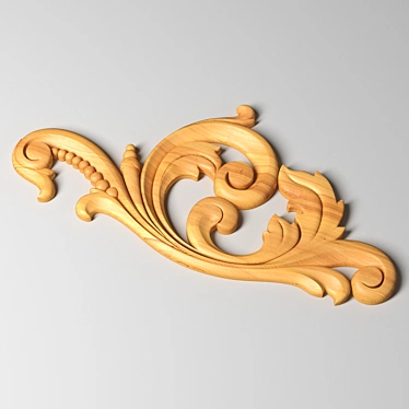 Elegant Carved Decor 3D model image 1 