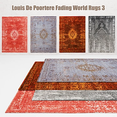 Louis De Poortere Fading World Rugs: Timeless Elegance 3D model image 1 