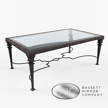 Elegant Lido Wrought Iron Table 3D model image 1 