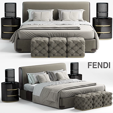 Fendi Soho Luxury Bed 3D model image 1 