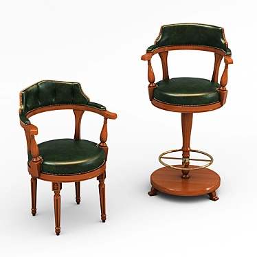 Origgi Celtic Bar Stool: Sleek and Stylish 3D model image 1 