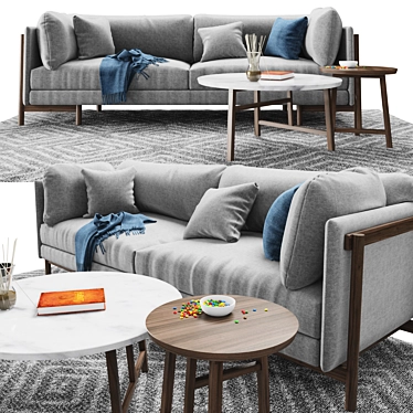 Modern Espada Sofa Table 3D model image 1 