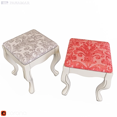 Panamar Banquette: Stylish and Versatile Pouf 3D model image 1 
