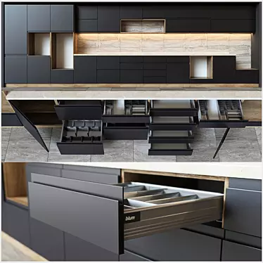 Kitchen units with accessories Blum