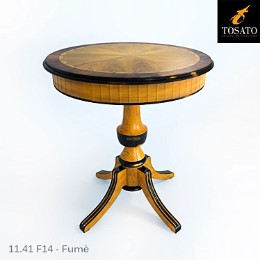 Tosato Fume Round Intarsia Table 3D model image 1 