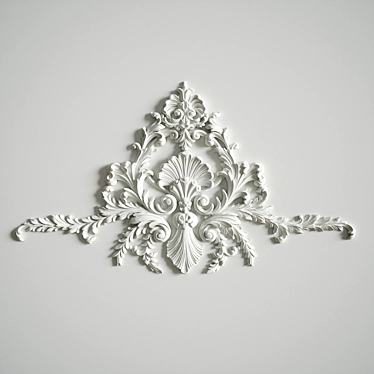 Elegant Carved Decor for Walls 3D model image 1 