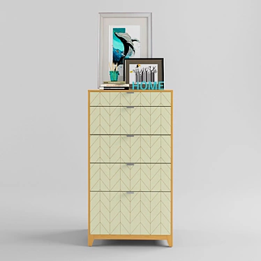 Scandinavian Eco-Style Tall Dresser 3D model image 1 